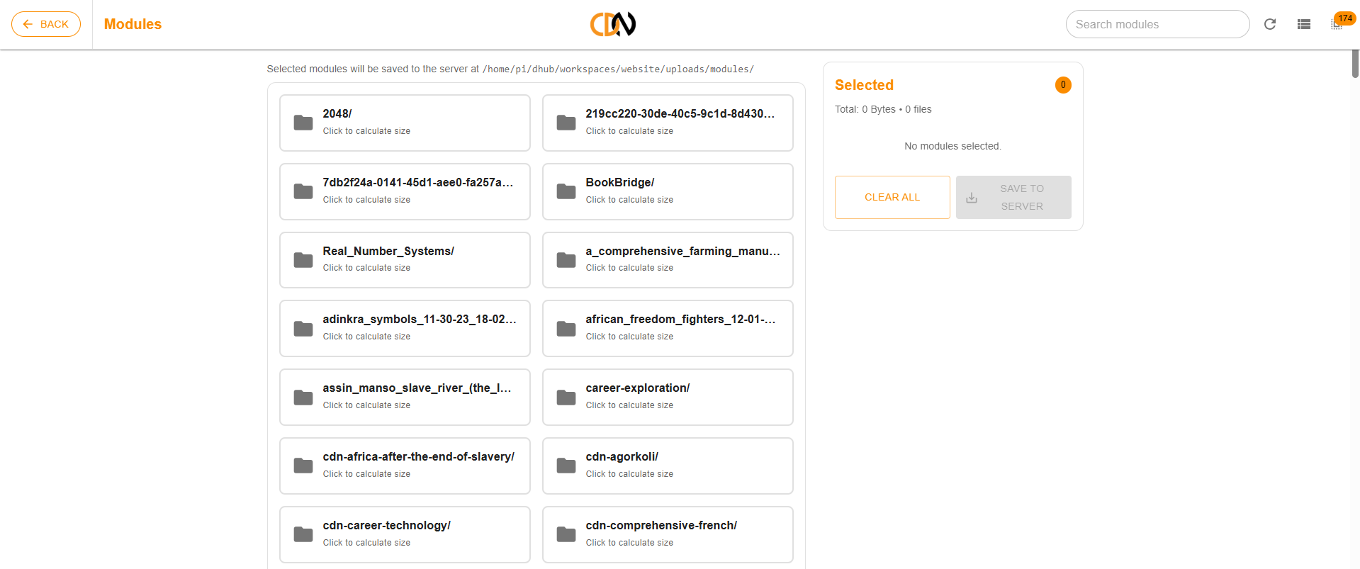 CDN Modufetch S3 tool interface screenshot